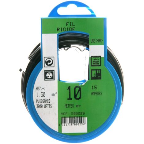 COURONNE 10M HO7V-U 1,5 NOIR PROFIPLAST PRP500029