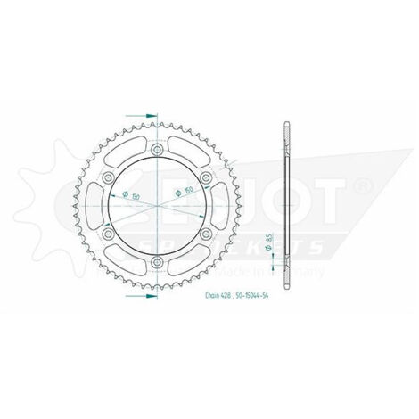 Couronne Acier - 428 - 54 Dents - Made in Germany