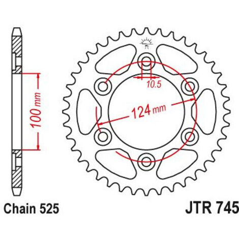 Couronne Acier - 525 - 40 Dents - Made in Germany