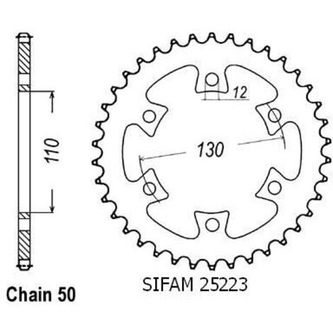 Couronne Acier - 530 - 36 Dents - Made in Germany