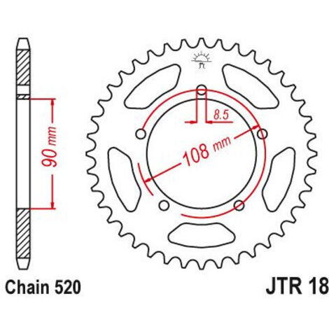 Couronne Acier MZ - 520 - 43 Dents - Similaire JTR18 - Made in Germany