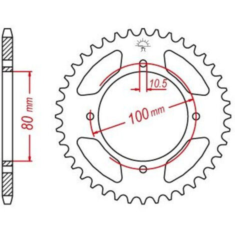 Couronne Acier Suzuki - 428 - 45 Dents - Similaire JTR1794 - Made in Germany