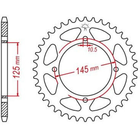 Couronne Acier TT Yamaha - 520 - 47 Dents - Similaire JTR857 - Made in Germany