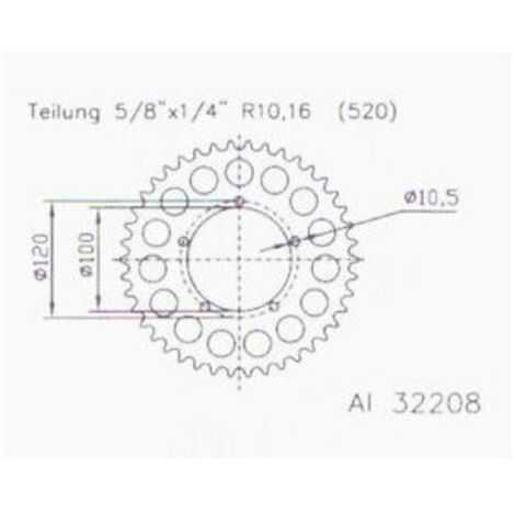 Couronne Alu BMW - 520 - 47 Dents - Made in Germany