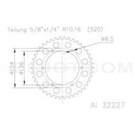 Couronne Alu BMW - 520 - 47 Dents - Made in Germany