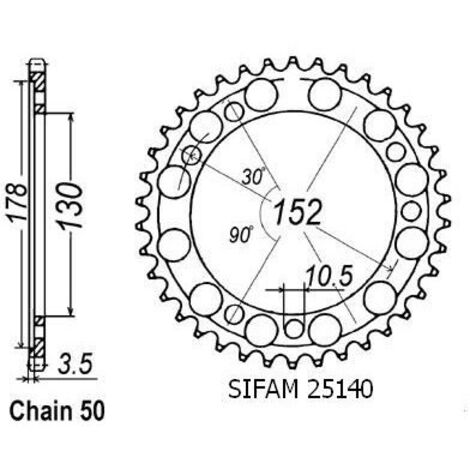 Couronne Cagiva 900 Elefant Ie - 530 - 48 Dents - Similaire JTR729