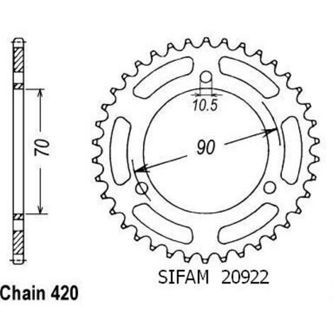 Couronne Cr 80 Rb 1981 - 420 - 47 Dents - Similaire JTR239