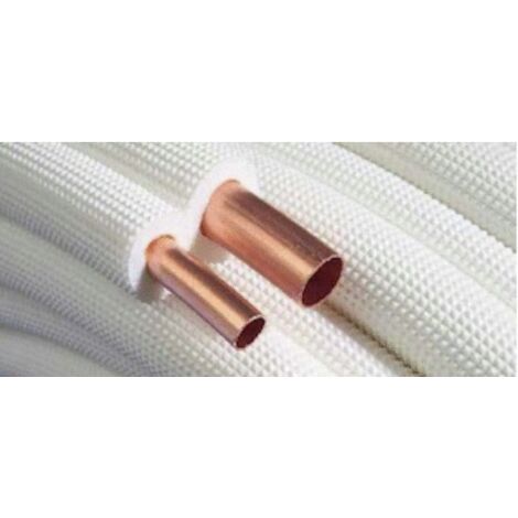 Couronne cuivre frigorifique isolée 8mm 1 4 3 8 PE 20m 020 TLM1 2320
