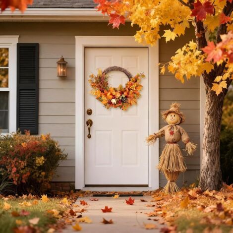 Couronne d'automne pour Porte d'Entrée - Couronne de pour Extérieur Porte