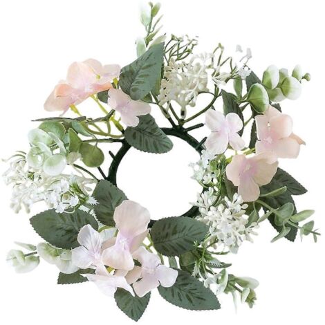 Couronne de bougies de mariage, fleurs artificielles, plantes, champagne