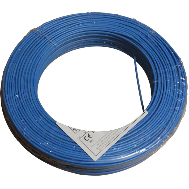 Fil électrique HO7VR 6 mm² bleu en 100 m Arcanaute