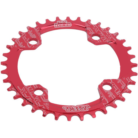 Couronne de chaîne VTT 104BCD 36T en alliage d'aluminium, plateau positif/négatif, couleur rouge