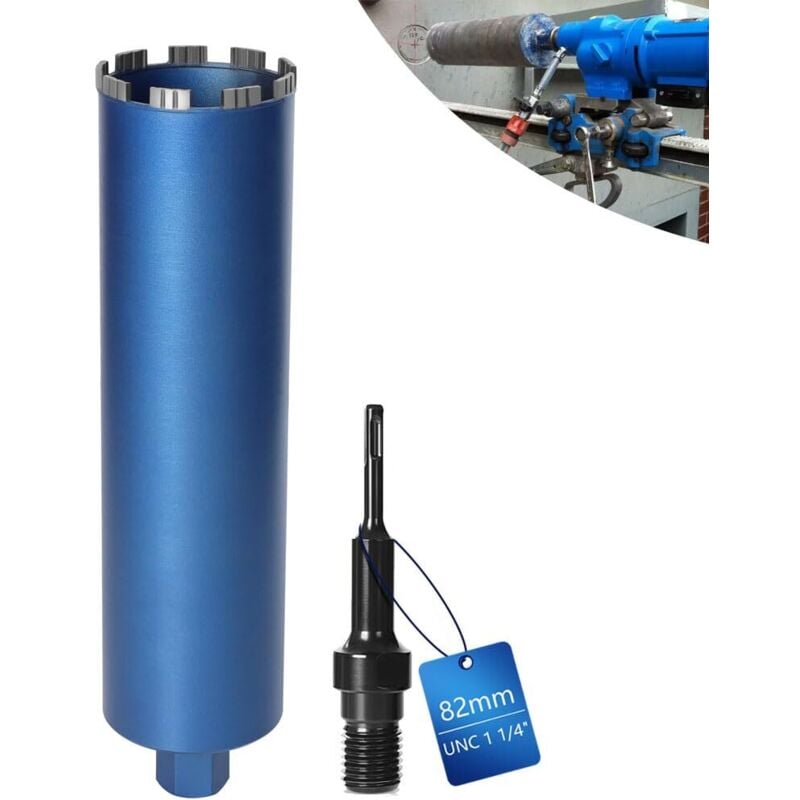 Xiiw - Couronne de forage diamantée pour foreuse à carotte avec turbo, 1 1/4', ø 82mm, sds Plus, foret à sec humide, couronne de forage diamantée