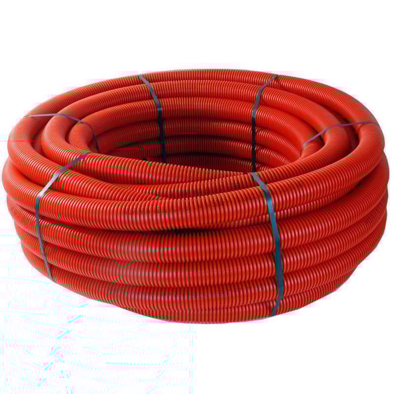 Couronne de gaine tpc rouge diamètre 90mm, longueur 25m.