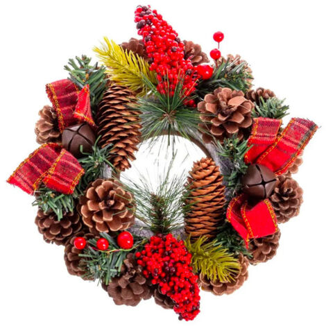Couronne de l'Avent décoration Noël 22cm