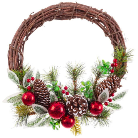 Couronne de l'Avent décoration Noël 30cm