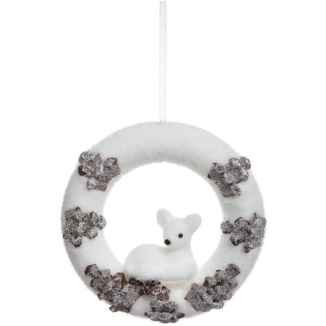 Couronne de Noël effet givré et décorée D 22 cm - Feeric Christmas