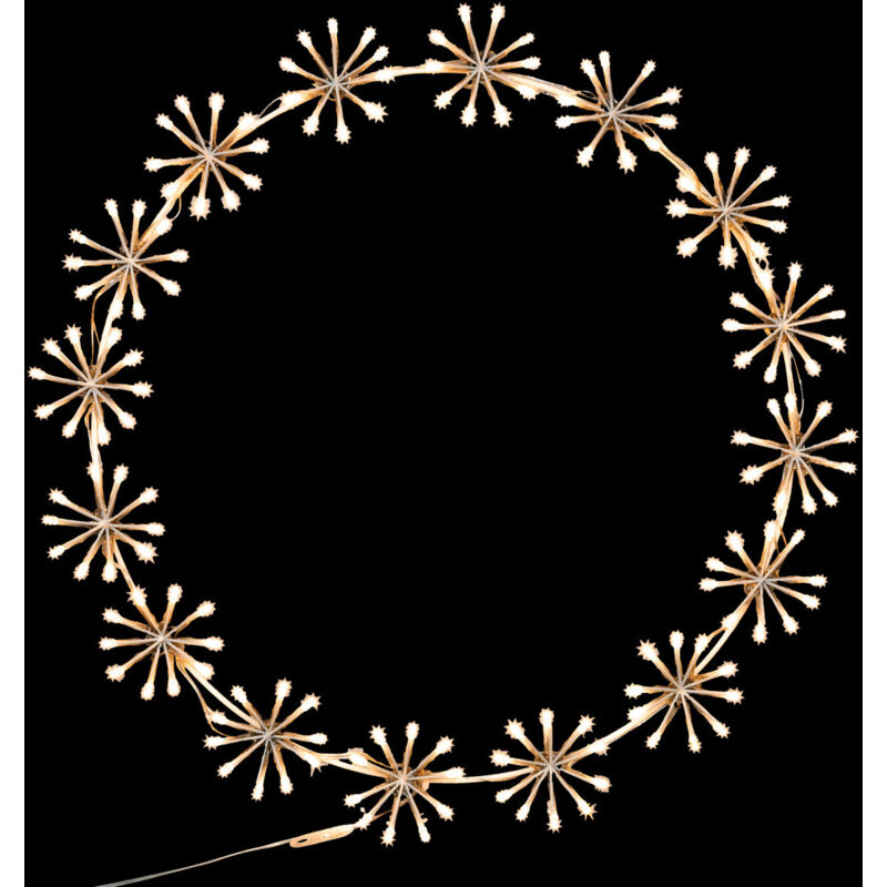 Couronne de Noël lumineuse en métal 160 led Blanc Chaud d 50 cm - Feeric Christmas
