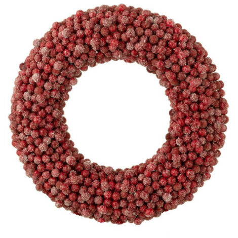 Couronne de Noël Ronde "Baies" 45cm Rouge