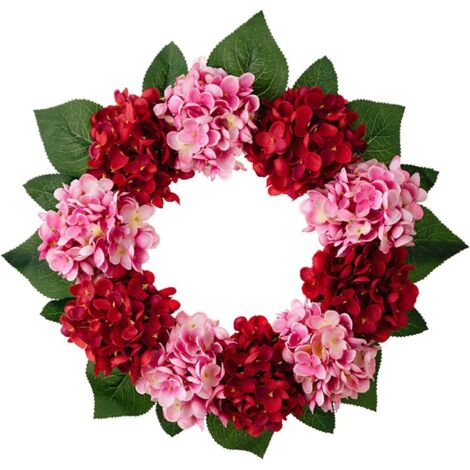 Couronne de printemps pour porte, guirlande de fleurs et feuilles vertes, maison de campagne, vacances, fête de mariage