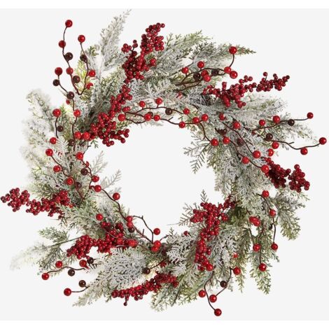 Couronne décorative de Noël Ø60 cm Aubrey SKLUM Vert Laurier