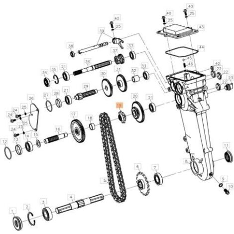 COURONNE D'ENGRENAGE D'ORIGINE EMAK L66150859