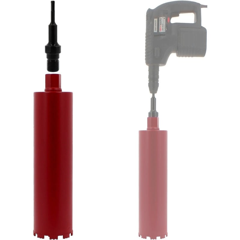 Gt Market - Couronne diamant ø 114 mm avec adaptateur pour perceuse et perforateur SDS-plus