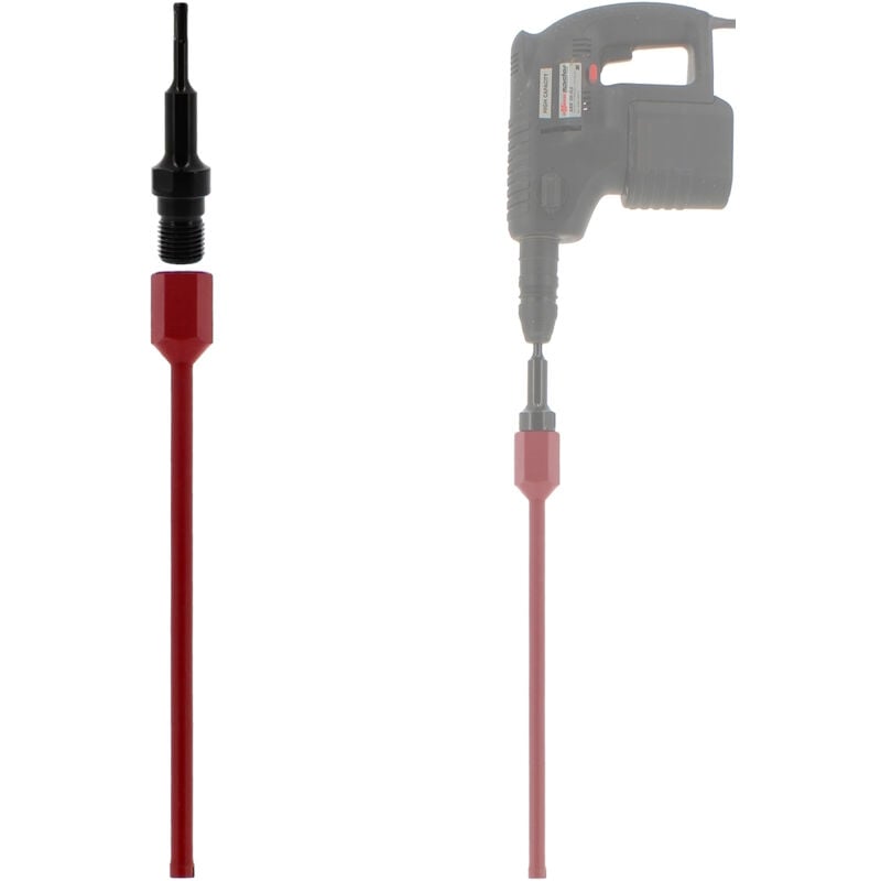 Couronne diamant ø 18 mm avec adaptateur pour perceuse et perforateur SDS-plus