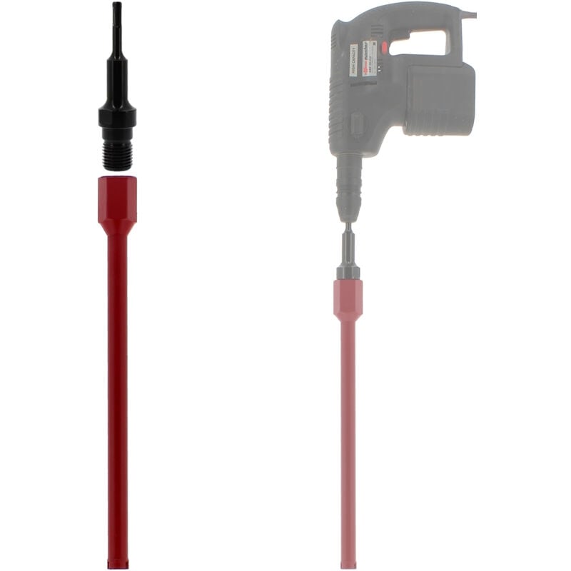 Couronne diamant ø 25 mm avec adaptateur pour perceuse et perforateur SDS-plus