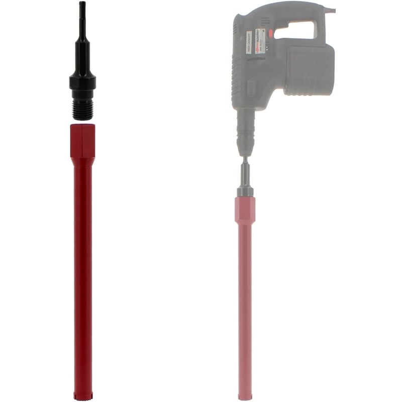 Couronne diamant Ø 32 mm avec adaptateur pour perceuse et perforateur SDS-plus