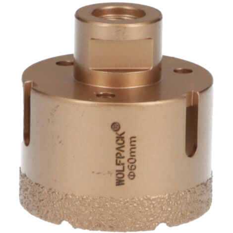 Couronne diamantée M14 Ø 60 mm. coupe à sec