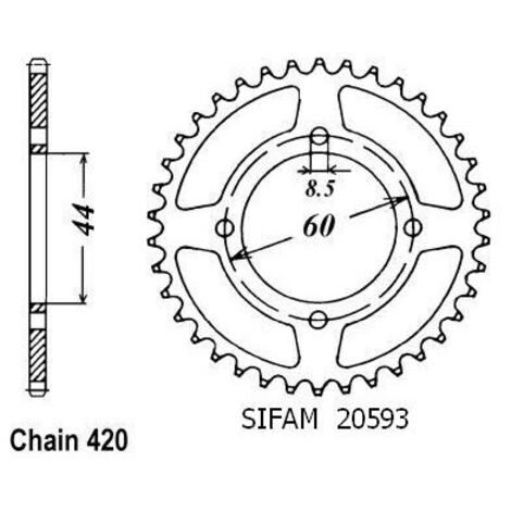 Couronne Dt 50 Rm Vitesse 1996 - 420 - 50 Dents - Similaire JTR832