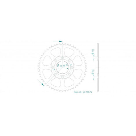 Couronne Esjot 54 dents - 428 Similaire JTR269