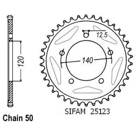 Couronne Gsx 1400 2002-2006 - 530 - 43 Dents - Similaire JTR1797