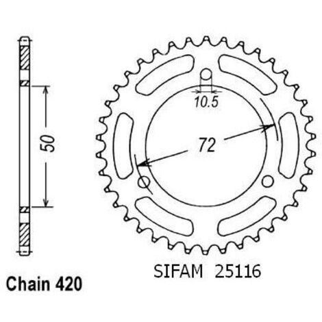Couronne Nsr 50 1989-1994 - 420 - 42 Dents - Similaire JTR216