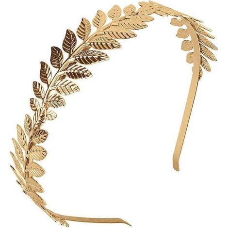 Couronne romaine à feuilles, diadème de déesse, bandeau doré à feuilles, serre-tête grec à feuilles dorées pour filles