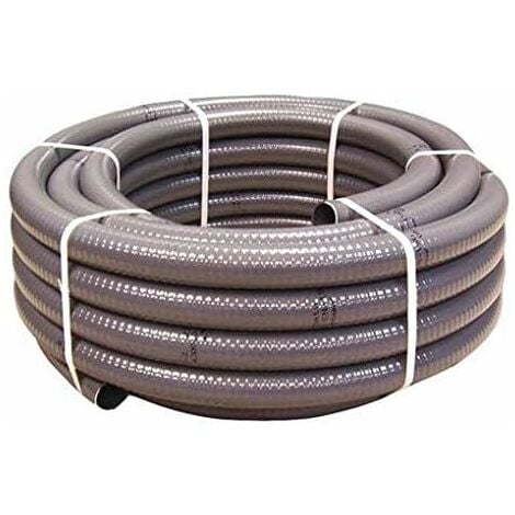 ESPIROFLEX Couronne Rouleau 10M Tuyau PVC Gris Pression Souple à coller Ø 32mm diamètre/Bassins et Piscines