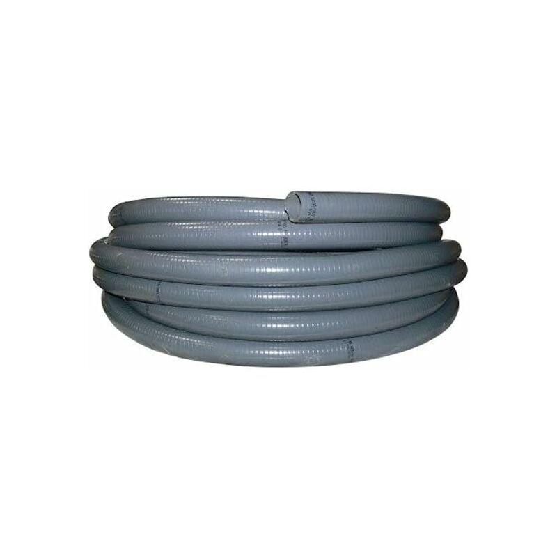 Couronne Rouleau 50M Tuyau PVC Gris Pression Souple à coller Ø 40mm diamètre/Bassins et Piscines
