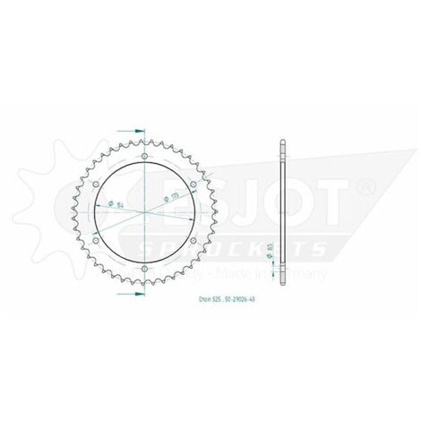 Couronne transmission Esjot pour moto Aprilia 1000 RST Futura