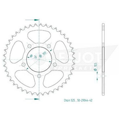 Couronne transmission Esjot pour moto Benelli 500 TRK 502 ABS
