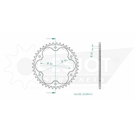 Couronne transmission Esjot pour moto BMW 800 F Gs 2008 41 dts