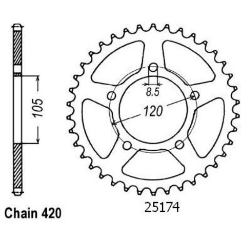 Couronne transmission Sifam pour moto Aprilia 50 MX SM 2004 à