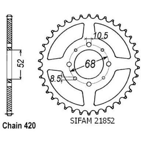 Couronne Ts 50 Er 1980-1985 - 420 - 49 Dents - Similaire JTR801