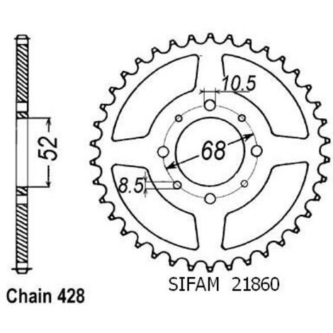 Couronne Ts 80 Er 1981-1982 - 428 - 42 Dents - Similaire JTR802