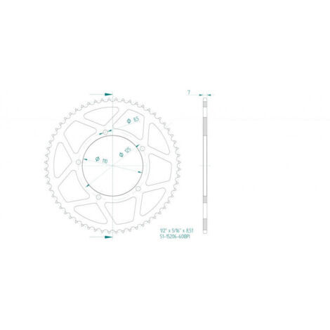 Couronne TT Esjot Sherco 21/23 Vendue sous Blister