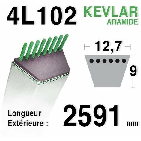 Courroie 4L1020 - 4L102 JOHN DEERE m110978 TORO 28-2650