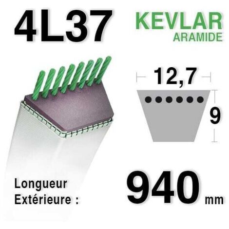 Courroie 4L37 - 6837 - AYP 20715 - 20716 - 28594 - 40899 - MTD 7540154 - 7540255 - HONDA 76184-772-701