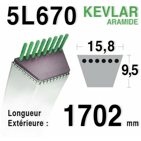 Courroie 5L670 - 5L67 MTD 75404170 - 7540151 - 90-65-079 JOHN DEERE m44121