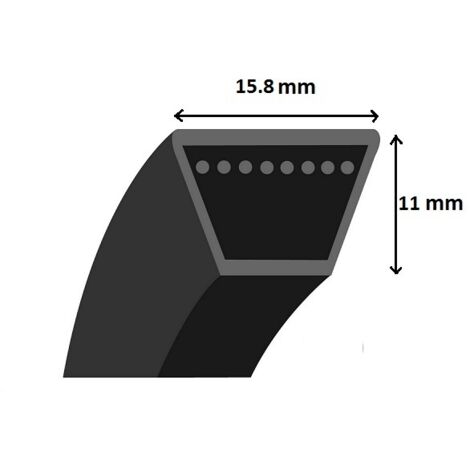 Courroie de coupe autoportée 1346.2mm – Courroie trapézoidale pour tondeuses GR1600 II et GR2100 II – Remplacement de courroies usées – Kubota - GR2100I