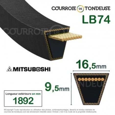 Courroie de coupe KUBOTA CA1706